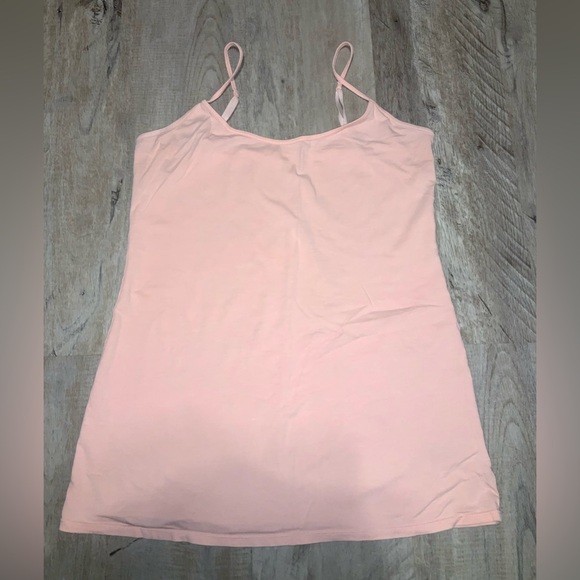 (Bin 7)  Old navy fitted adjustable strap cami (pink), Size L - Picture 1 of 4